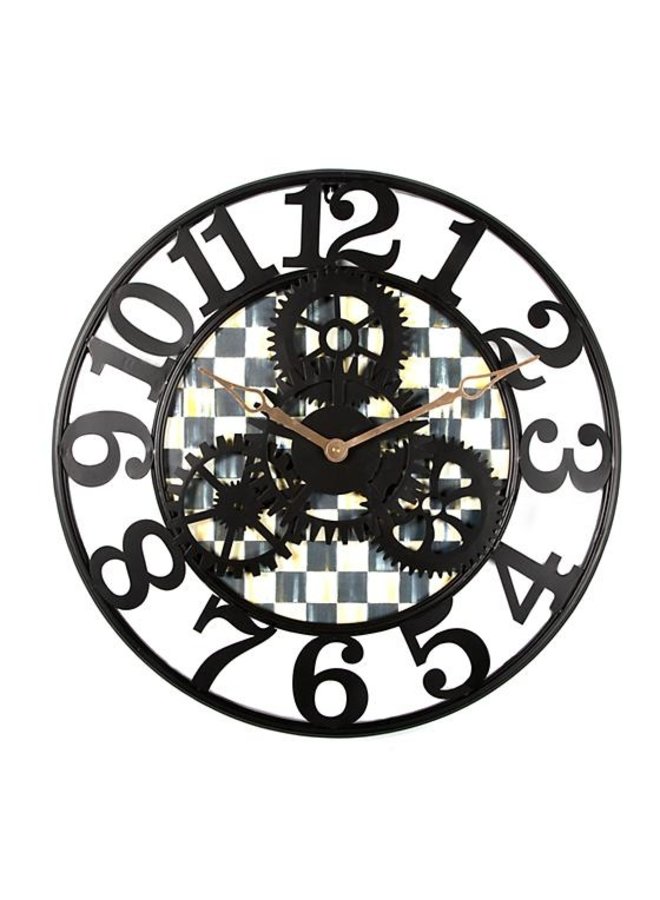 Courtly Check Farmhouse Wall Clock - Small