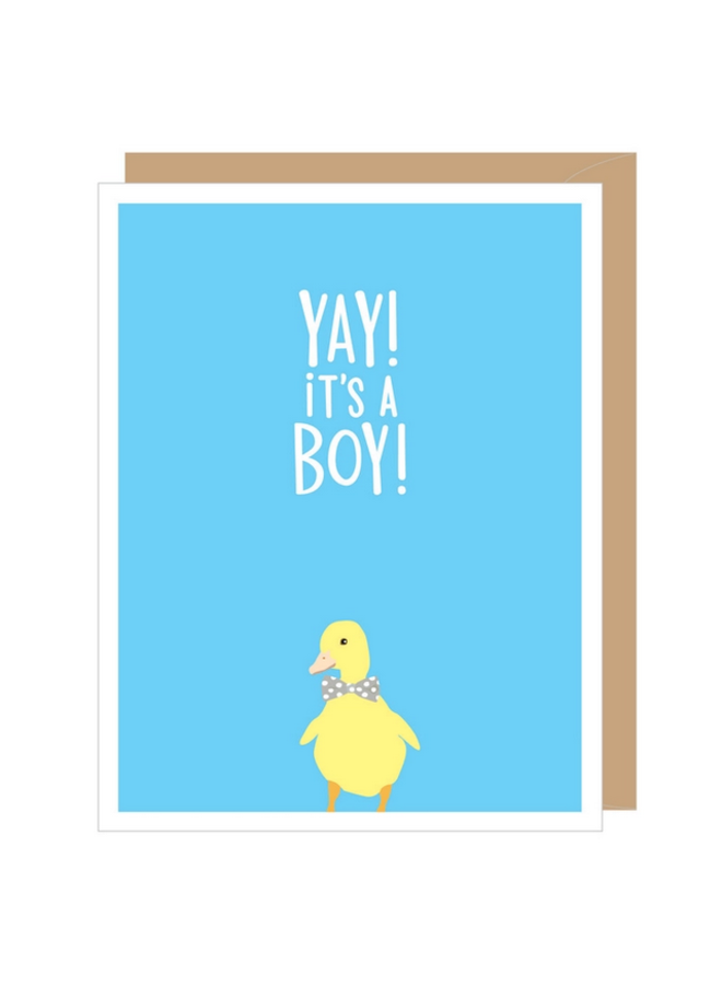 Duckling Boy Greeted New Baby Card