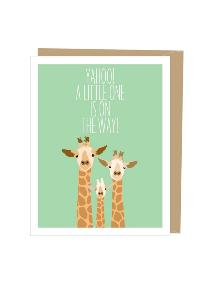 Giraffes Greeted New Baby Card