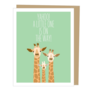 Giraffes Greeted New Baby Card