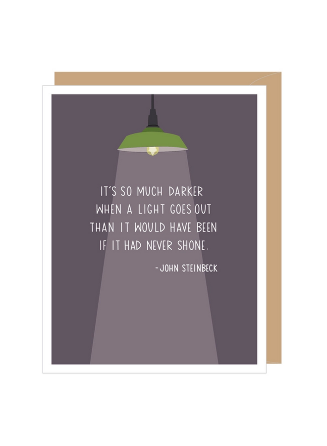 John Steinbeck Sympathy Card