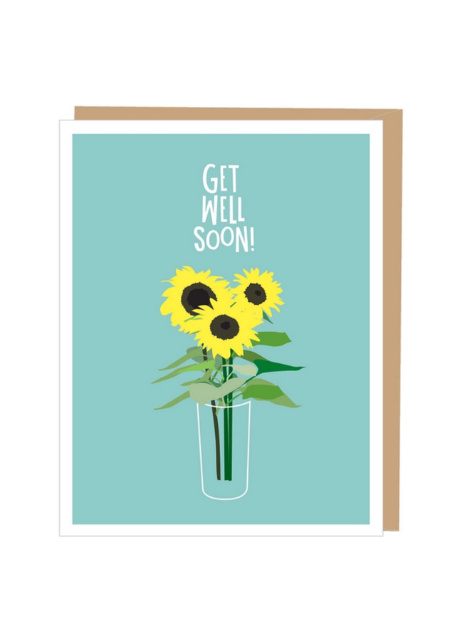 Sunflowers Get Well Card