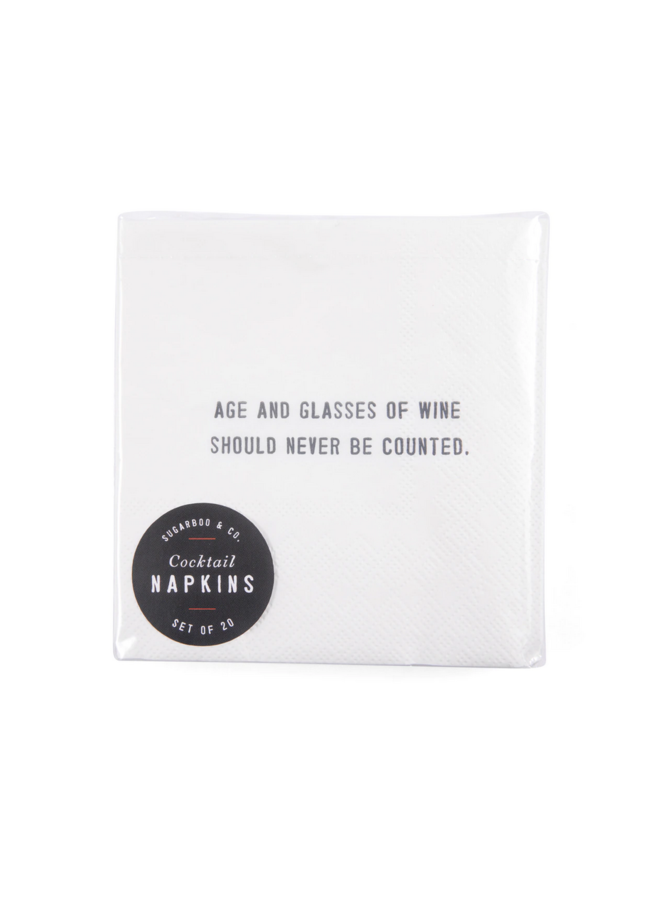 Cocktail Napkins with Saying