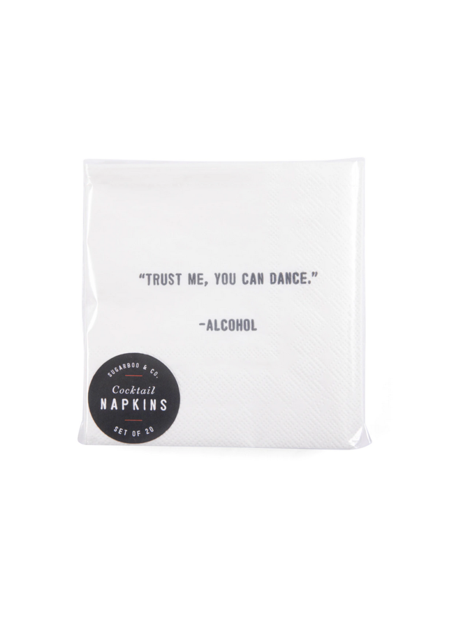 Cocktail Napkins with Saying