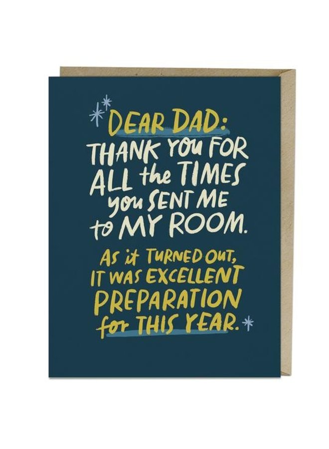 Send to my Room Dad Card