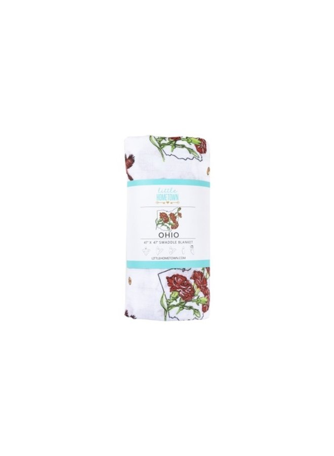 Ohio Baby Floral Swaddle Blanket