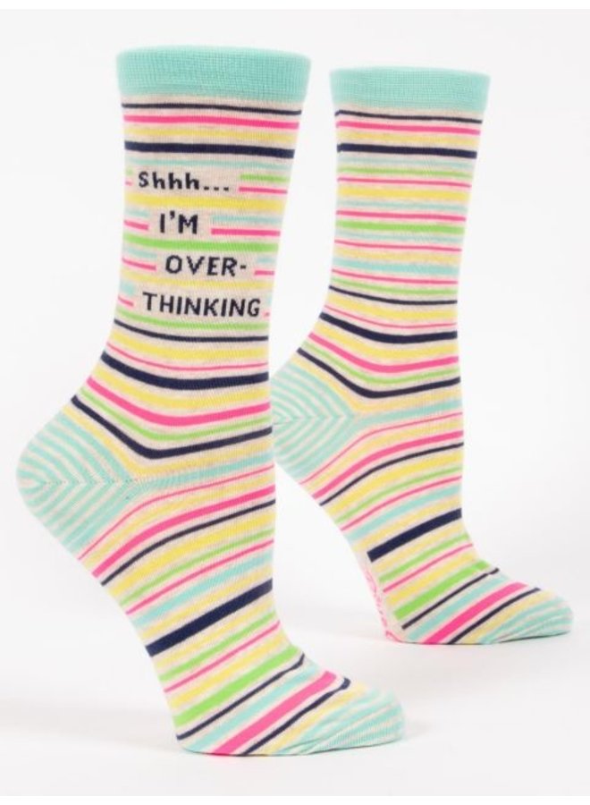 Women's Socks Shh I'm Overthinking Crew Socks