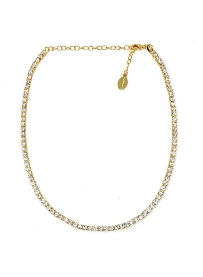 Stella Shimmer Tennis Necklace Gold