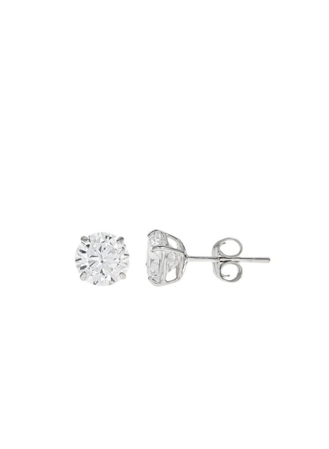 14k White Gold CZ Studs (2.00 Carats Total Weight)