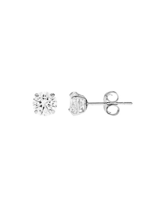 14k White Gold CZ Studs (1.50 Carats Total Weight)