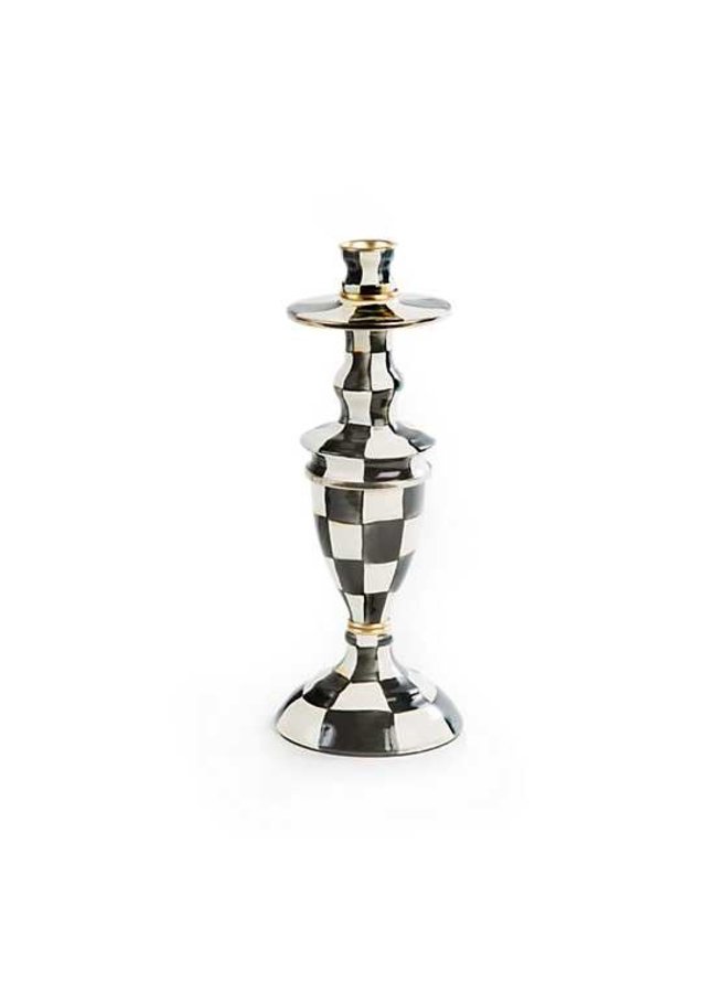 Courtly Check Enamel Candlestick - Medium