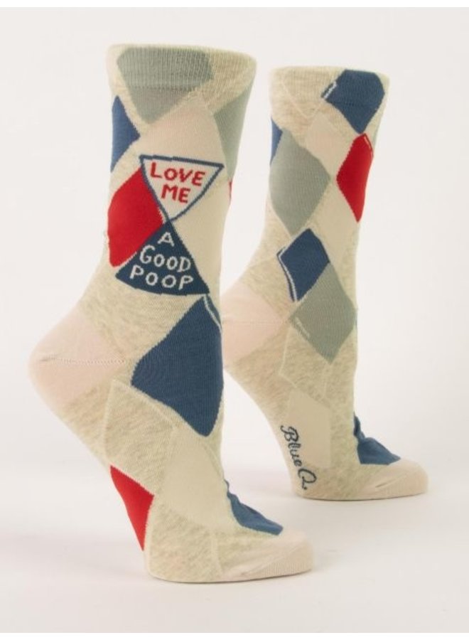 Women's Socks Love Me a Good Poop Crew Socks