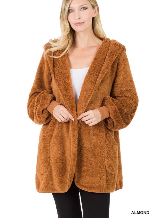 fuzzy oversized coat