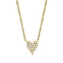 14KYG Diamond Pave Heart Necklace (0.05ct)