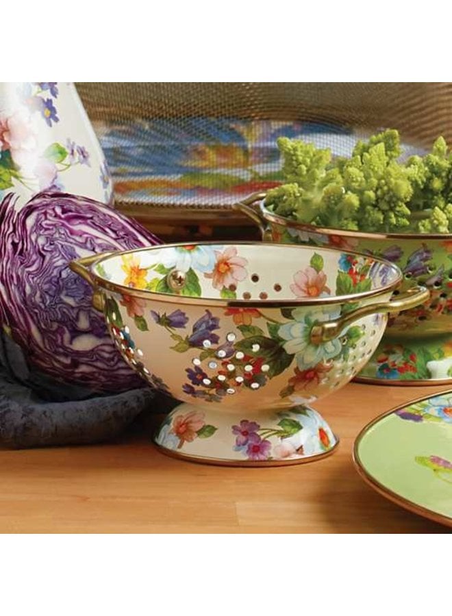 MacKenzie-Childs  White Flower Market Extra Large Everyday Bowl