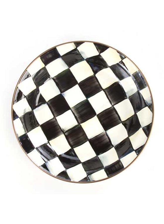 Courtly Check Enamel Pie Plate
