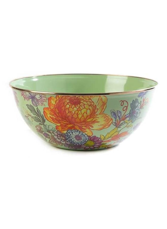 Green Flower Market Large Everyday Bowl