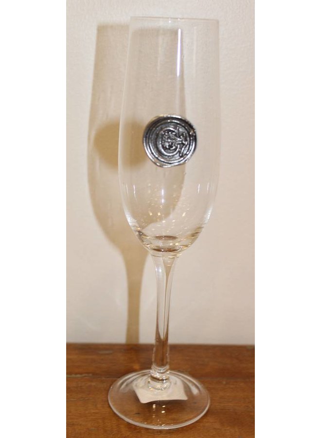 Champagne Flute- initial C
