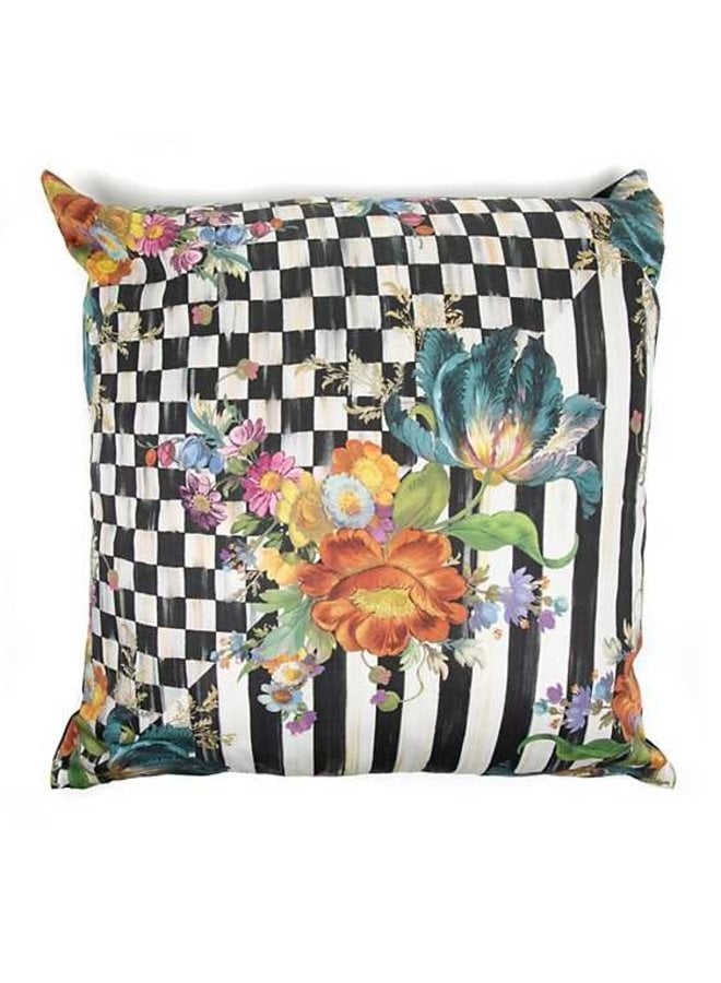 MacKenzie-Childs  Courtly Check Ruffled Square Throw Pillow