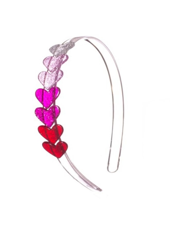 Centipede Heart Glitter Pink Headband