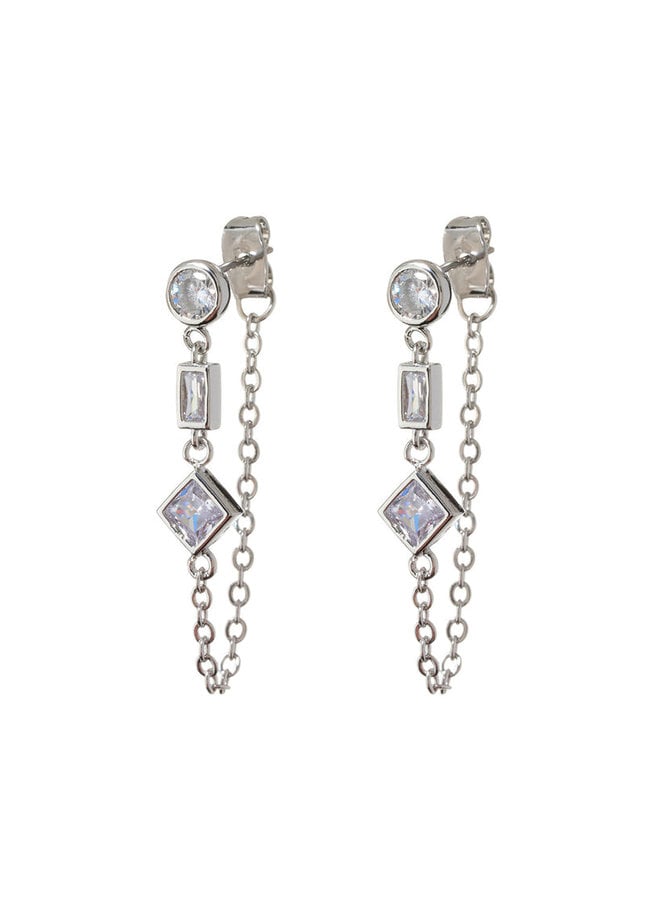 Mixte Chain Studs - Silver