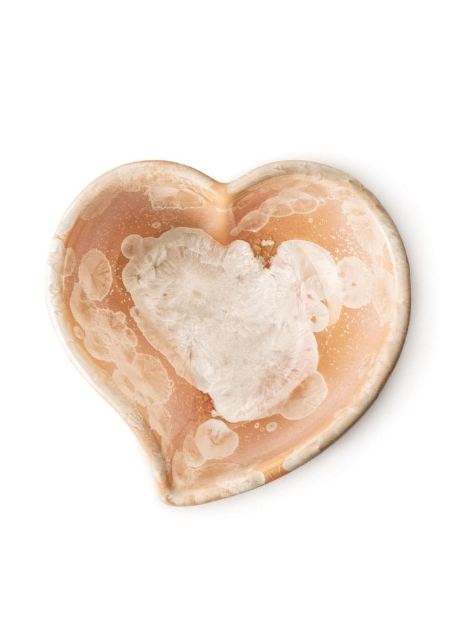 Crystalline Twist Heart Bowl - Sunset