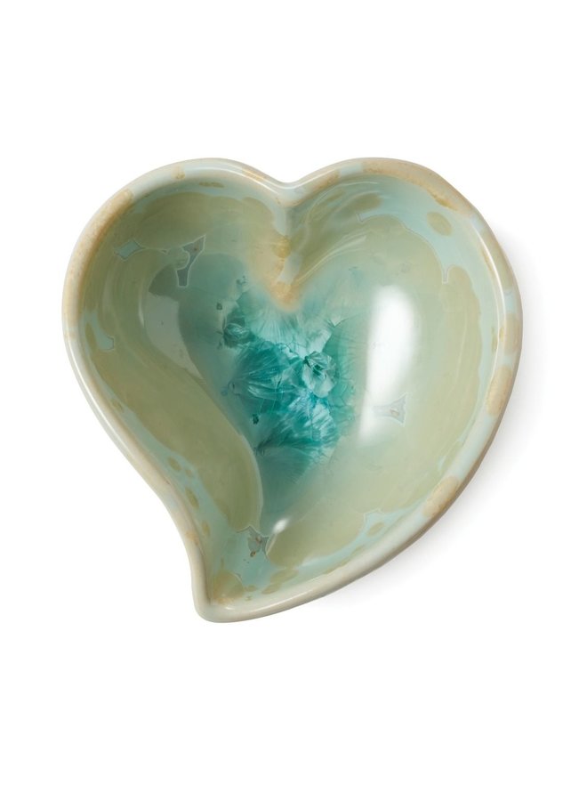 Crystalline Twist Heart Bowl - Jade