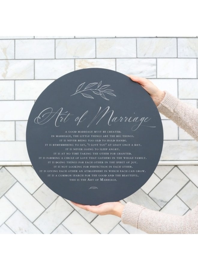 18" Round Sign - Art of Marriage