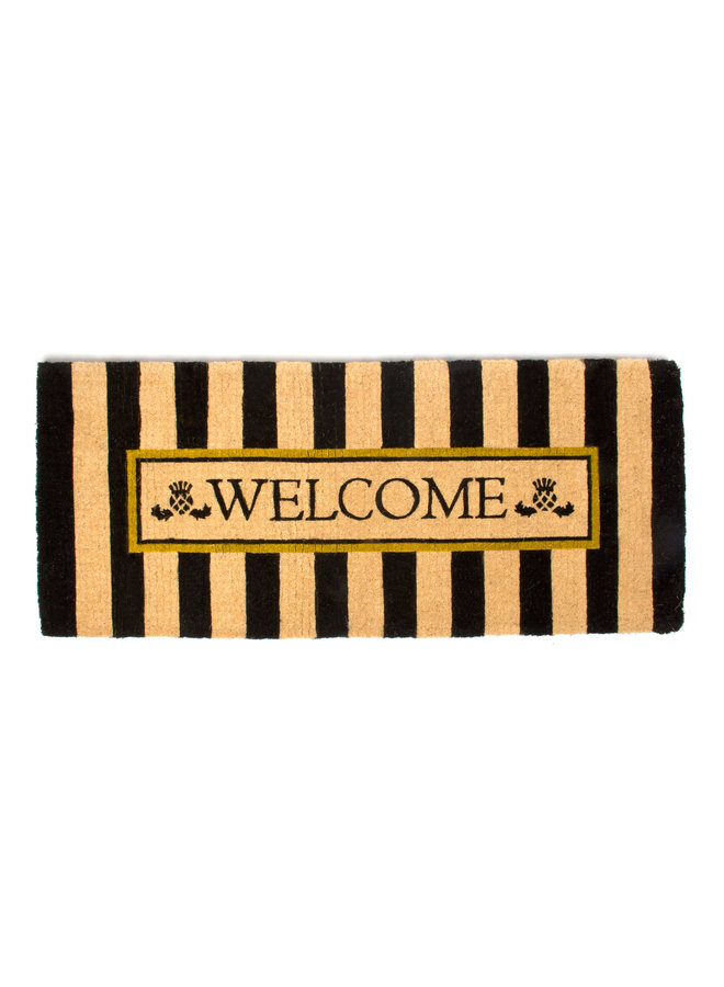 Awning Stripe Double Door Welcome Mat