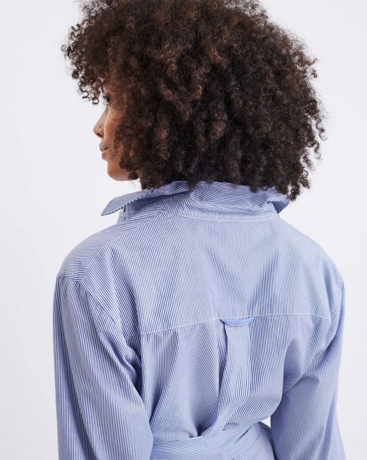 Mersea Essential Shirt Dress - Blue Striped