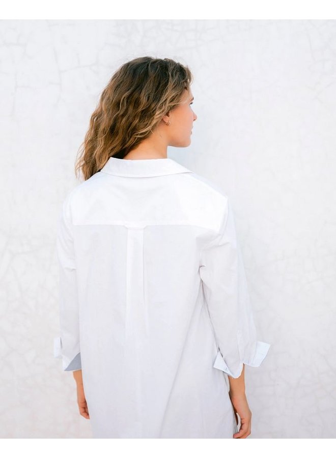 Essential Shirt Dress - White