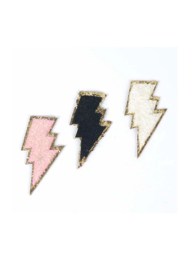Lightning Bolt Chennille Patches