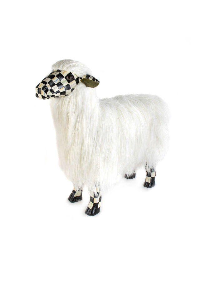 Courtly Check White Sheep - Large