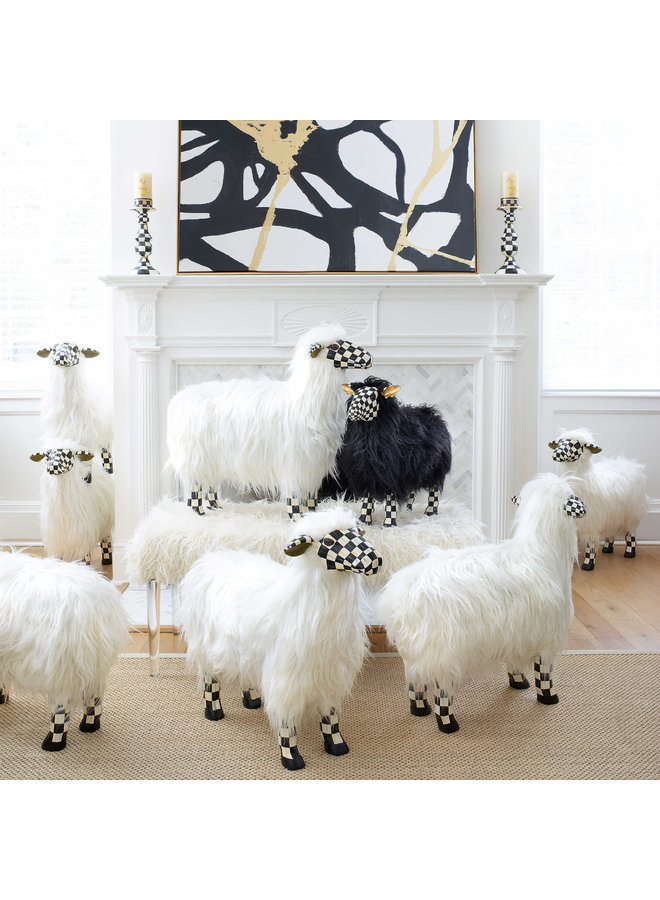 Courtly Check White Sheep - Large