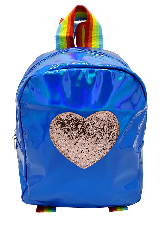 Heart Backpack- Blue