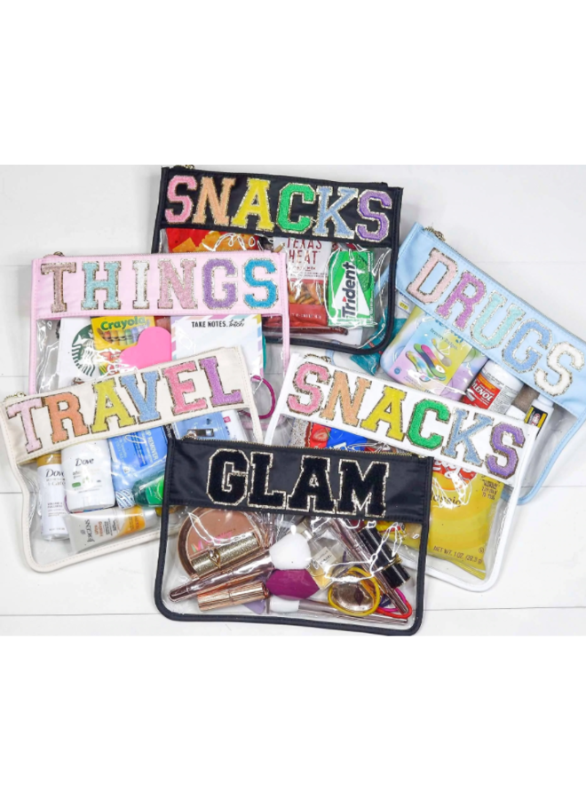 Nylon Clear Bag Travel - Cream