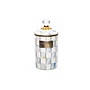 Sterling Check Enamel Canister - Large