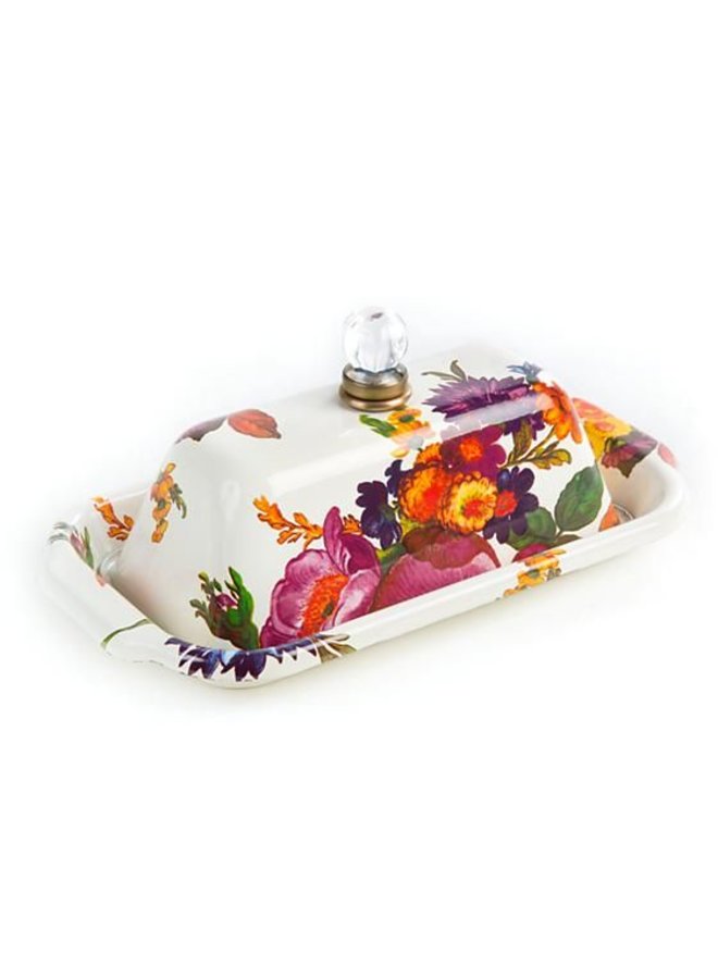 White Flower Market Butter Box