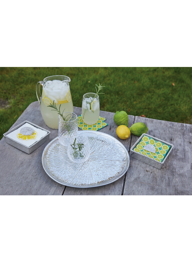 Citrus Slice Beaded Napkin Box Set