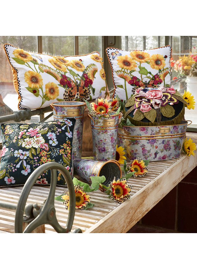 Flower Market Galvanized Beverage Bucket ivory & birch