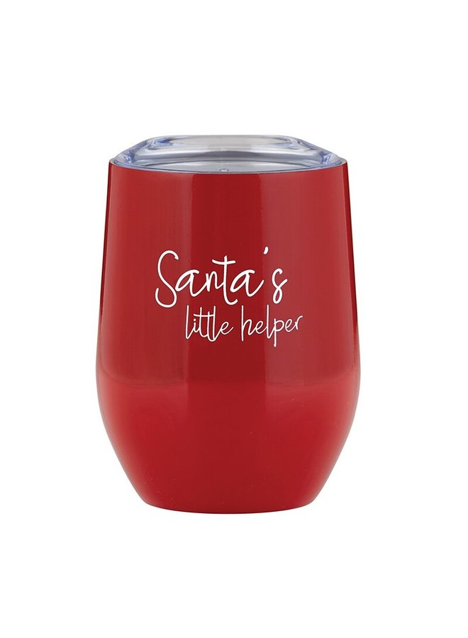 12oz Wine Tumbler - Santa's Helper
