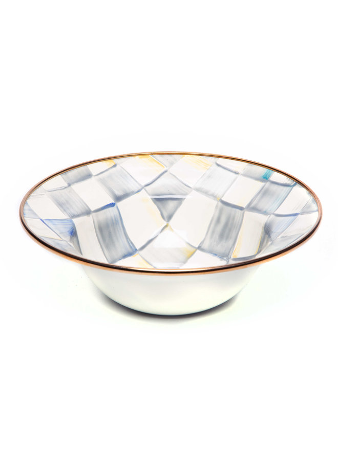 Sterling Check Enamel Breakfast Bowl