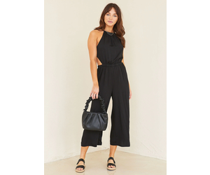 Bella Dahl Halter Cutout Jumpsuit