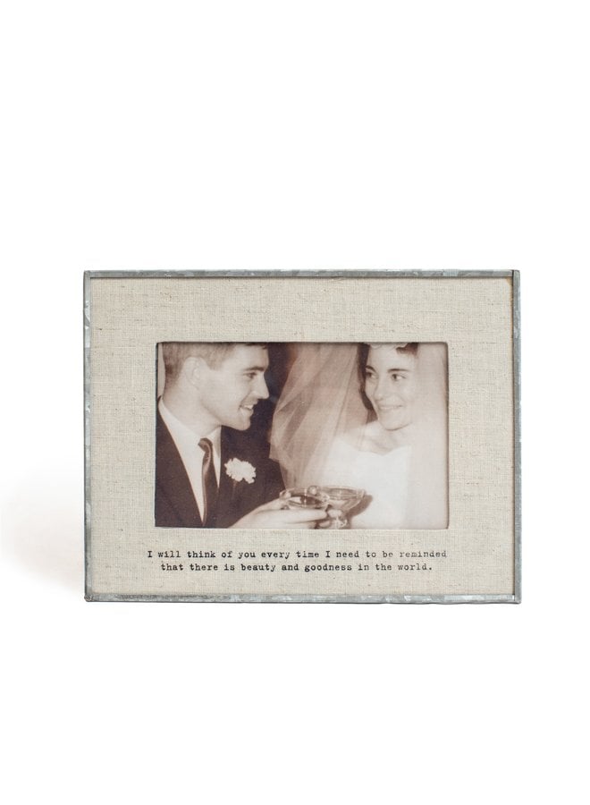 I Will Think Of You  Horizontal Glass Frame 6.5"x8.5"