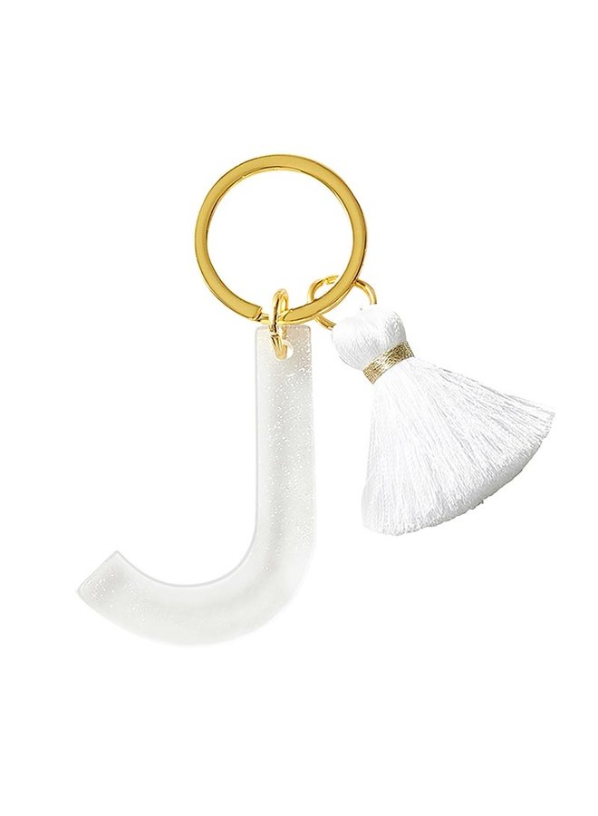 Acrylic Letter Keychain - T - ivory & birch