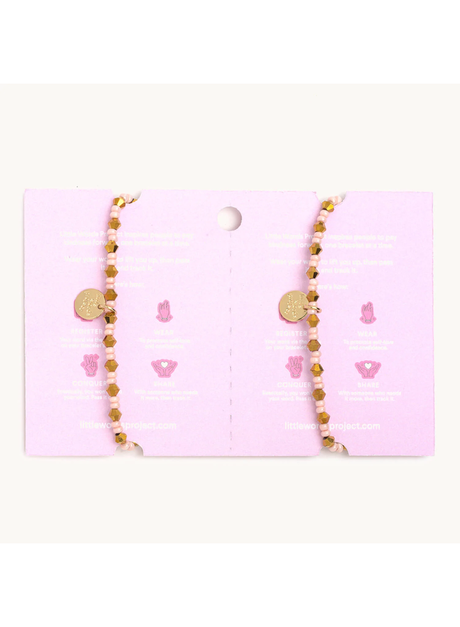 Best Friends Broken Heart Set Pink/Gold Bracelets