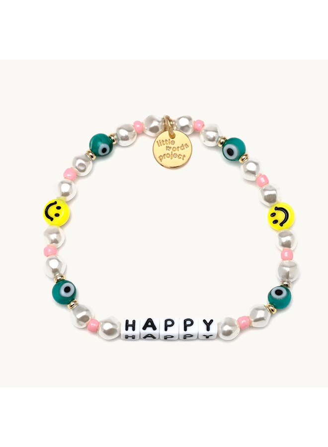 Be Happy Bracelet- Pearl Smiley