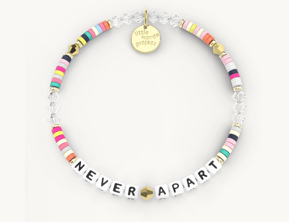 Gold Rainbow Word Bracelet