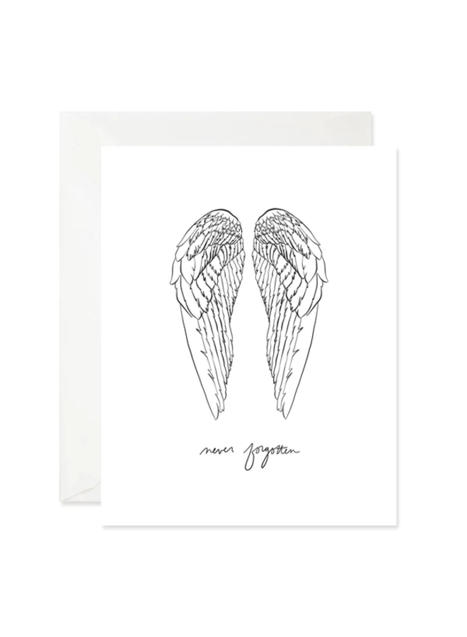 Angel Wings Sympathy Card