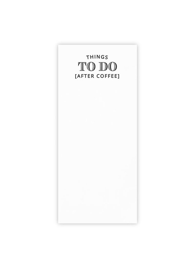 Notepaper in Acrylic Tray - Things To Do (After Coffee)